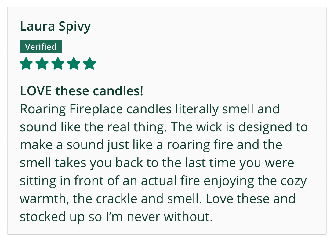 Roaring Fireplace Scented Soy Candle